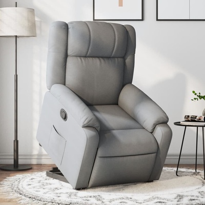 vidaXL 11461.3205202 Zvedací polohovací světle šedé textil