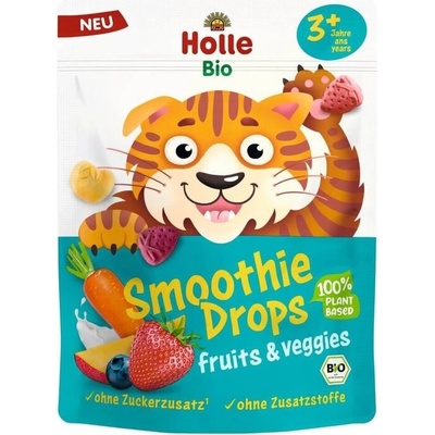 HOLLE Bio Cukríky ovocno zeleninové Smoothies drops s kokosovým mliekom 15 g