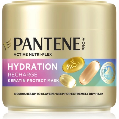 Pantene Pro-V Active Nutri Plex Hydration Recharge регенерираща и хидратираща маска за коса. с кератин 300ml