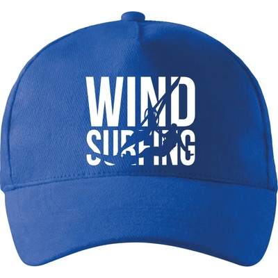 Windsurfing nápis so zahnutým šiltom a mosaznou sponou Kráľovská modrá