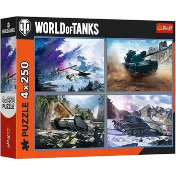 Trefl - Puzzle 4x250 The Great Tank Battle - 250 piese
