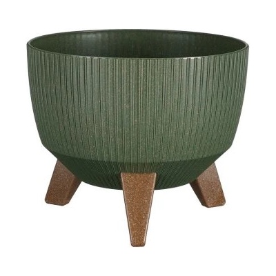 Mica САКСИЯ НА КРАЧЕТА doppio С ДРЕНАЖ 15х24см ЗЕЛЕНА (1126162)