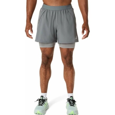 Asics Road 2-N-1 5In Short 2011D245020 clay grey steel grey illuminate