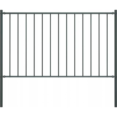 ZBXL Plotový dílec se sloupky ocel práškový lak 1,7 x 0,75 cm uhlový