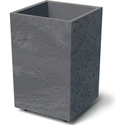 Prosperplast Plastový květináč SIERRAS SQUARE HIGH BETON EFFECT 38,5 cm marengo