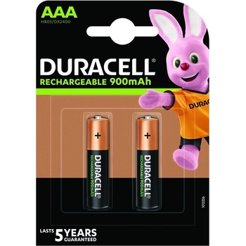 Duracell Акумулаторна батерия DURACELL R03 AAA, 900mAh NiMH, 1.2V, 2 бр. в опаковка (DUR-BR-AAA-900MAH-2PK)