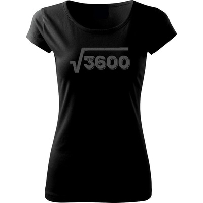 Narodeniny odmocniny 60 Pure dámske tričko Čierna