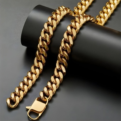 HARAHU Мъжка верижка ma-38427 - Златна / 76см / 14мм kp38427 (ma-38427)