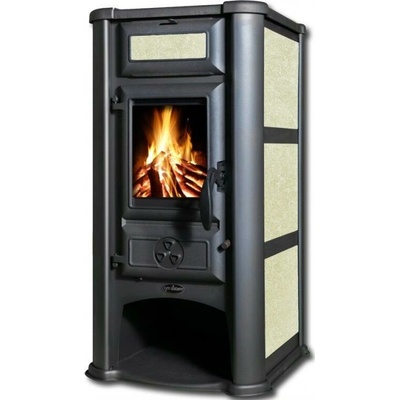 Tim Sistem Lederata ECO 8,1 kW vývod horní 120 mm na tuhé palivo bez výměníku béžové