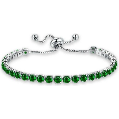 Elanis Jewel Náramek Virginia Smaragd Green se zelenými krystaly Swarovski EJ00695