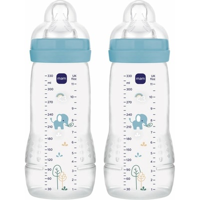 MAM Easy Active Baby Bottle dětská láhev Blue 2 x 330 ml