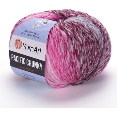 Yarn Art příze Pacific Chunky 310 růžová, vínová, šedá