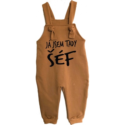 Mothylic for Kids Dětské rostoucí lacláče Já jsem tady šéf! hnedá