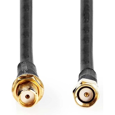 Nedis CSGL02400BK50 SMA кабел мъжки | женски, с позлатено покритие, 50 Ohm, двойно екраниран, 5 m (CSGL02400BK50)