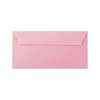 Obálka farebná DL 120g,110x220mm s pásikom,sv.ružová (bal=5ks)