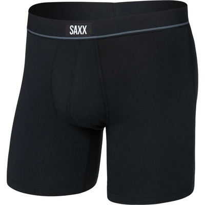 Saxx Мъжко синтетично термобельо Saxx Essential Cotton Boxer Brief Fly Everyday base layer - Black - размер XL (014-2475-0115)