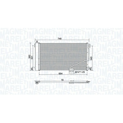 Kondenzátor klimatizace MAGNETI MARELLI 350203738000