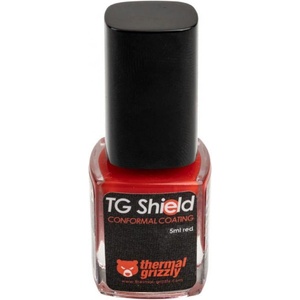Thermal Grizzly Защитен лак Thermal Grizzly Shield, 5ml, червен - TG-ASH-050-RT (TG-ASH-050-RT)
