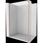 Mexen Kioto Стенна преграда за душ Walk-in 120 x 40 cm, прозрачна, четкана мед - 800-120-212-65-00-040 (800-120-212-65-00-040)