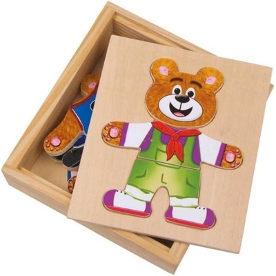 Small Foot puzzle Obliekanie medvedíkov
