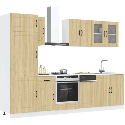 vidaXL Комплект кухненски шкафове от 8 части Kalmar, инженерно дърво (3314794)