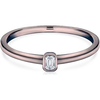 Savicki Zásnubný prsteň Pure čierne zlato diamant PURE P EM 10 D CZ