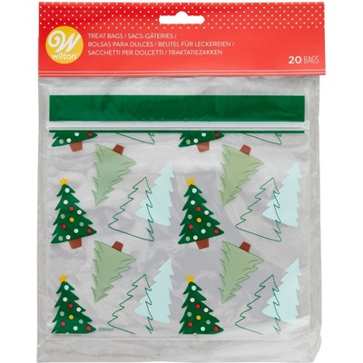 Uzatvárateľné zip sáčky Wilton - Stromčeky 17,5x16,5cm (20ks)