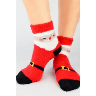 Detské nadýchané ponožky XMAS SB089 Červená