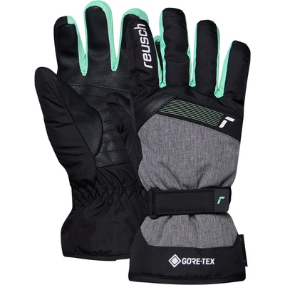 Reusch Flash Gore-Tex jr detské zimné rukavice čierna sivá biela svetlo zelená