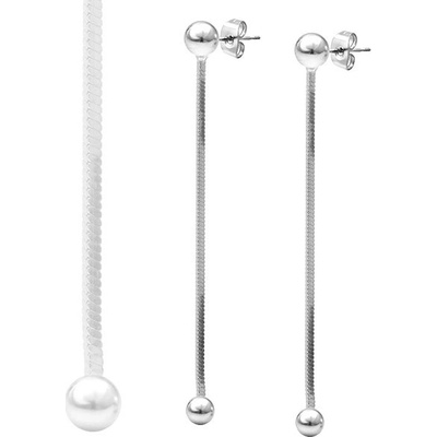 Šperky eshop ze stříbra hranatý řetízek s kuličkou Y56.12