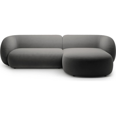 Micadoni Тъмносив кадифен ъглов диван (десен ъгъл) Kate - Micadoni (MIC_RC_44_F1_KATE7)