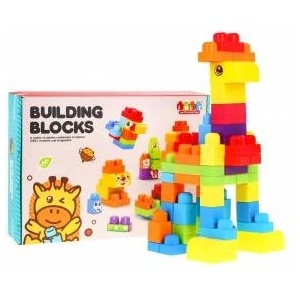 Ramiz Set of building blocks for kids 68 el. pet ZOO + stickers