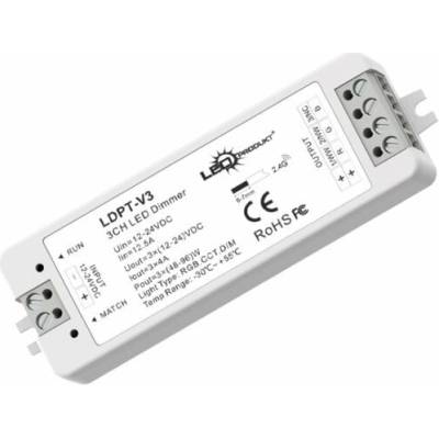 LEDprodukt LED jednofarebný/ RGB/ DUAL-WHITE prijímač V3 RF 2,4GHz 12A