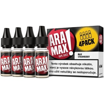 Aramax 4Pack Max Strawberry 4 x 10 ml 18 mg