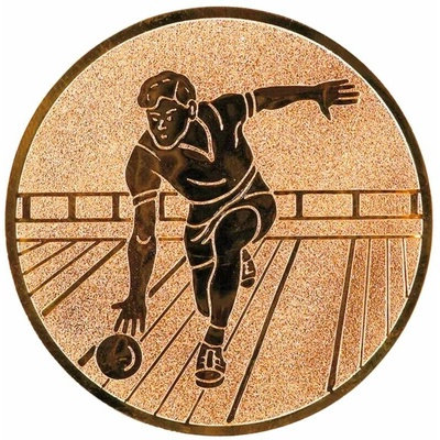 Bowling: Emblém Nálepka na trofej Ø 50 mm bronzová