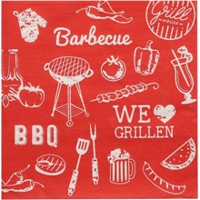 PAPSTAR Obrúsky BBQ Love 3V 33x33 cm 30 ks