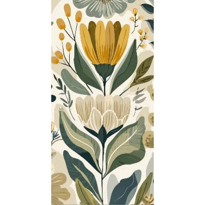 Takoy Panel na ušití rychleschnoucí osušky 80x160 zlaté luční květy