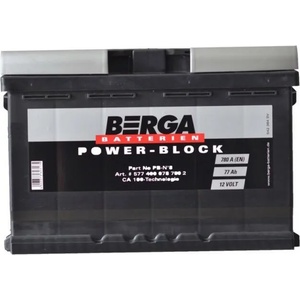 BERGA 77Ah 780A right+