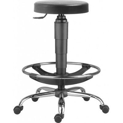 ANTARES 1290 8150 PU TABURET, chrom, extend, kolečka