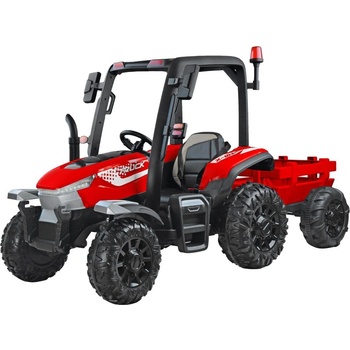 Mamido detský elektrický traktor s prívesom 24V Blast 2x200W červená