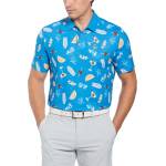 Original Penguin Golf Блуза с яка Original Penguin Golf Men's PG Alovr Oversize Short-Sleeve Performance Polo Shirt - Med Blue