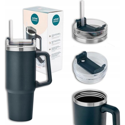 Altom Design termoláhev s brčkem 880 ml tmavá modrá