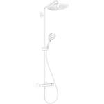 Hansgrohe Croma Select S - Душ комплект Showerpipe 280 с термостат, EcoSmart, бял мат 26891700 (26891700)