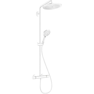 Hansgrohe Croma Select S - Душ комплект Showerpipe 280 с термостат, EcoSmart, бял мат 26891700 (26891700)