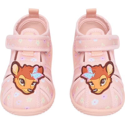 Disney detské papuče na suchý zips ružové