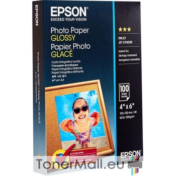Epson Фотохартия EPSON C13S042548 Glossy Photo Paper, 10 x 15 cm, 200g/m2, 100 Sheets