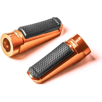 Stupačky bez adaptérů PUIG SPORT 7318T oranžová s gumou 7318T