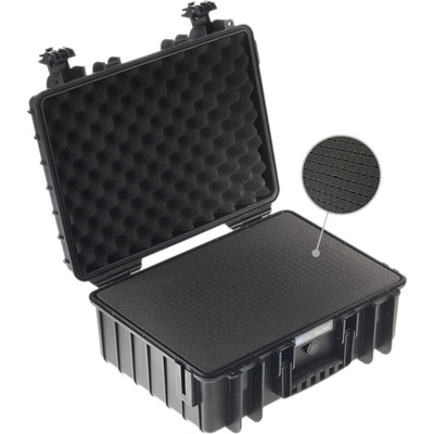 B&W Outdoor Case Type 5000 black foam 5000/B/SI cierna s penovou hmotou