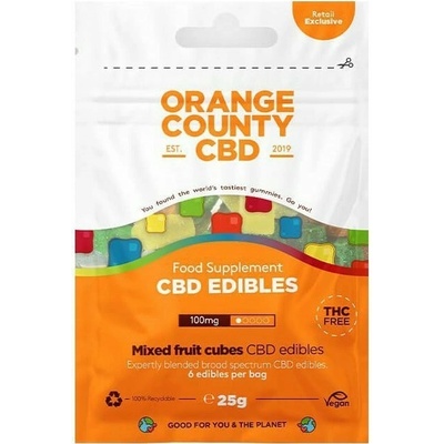 Orange County CBD Kocky mini vrecko na uchopenie 100 mg CBD 6 ks 25 g