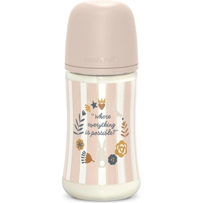 Suavinex Wonderland SX Pro Physiological Anti-Colic бебешко шише M Medium Flow 3 m+ Pink 270ml